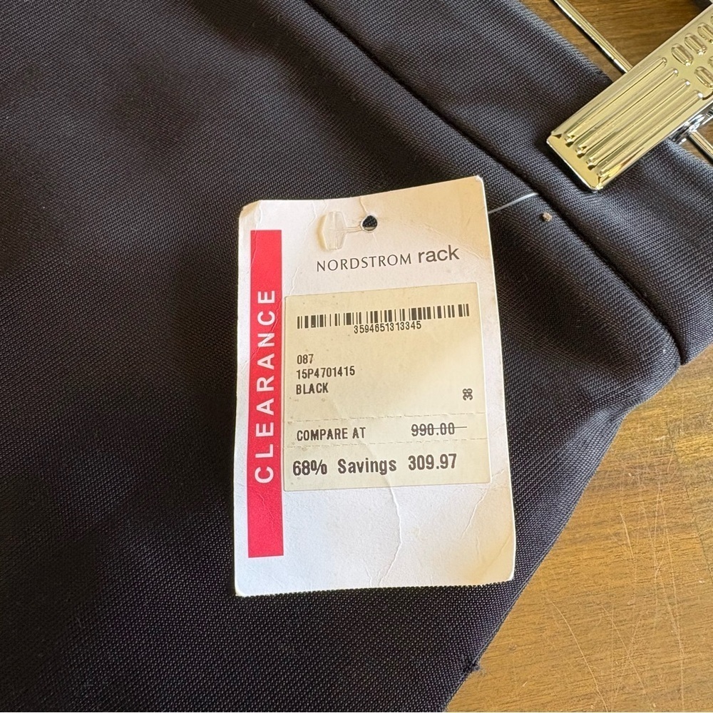 Givenchy Designer Black Pencil Skirt Sexy Sleek Runway Flawed Size 38 Gold Zip - Picture 7 of 13